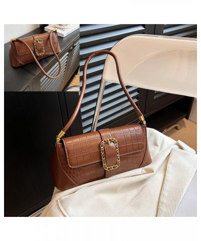 Classic Shoulder Bag,Retro Small Purse,Tote Bag for Women with Zipper Closure 5-brown $13.27 Totes