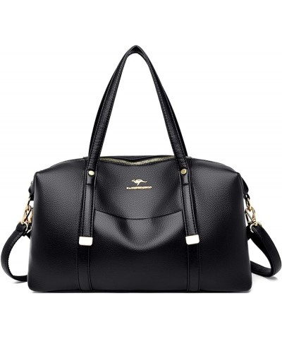 Women's Leather Handbags Women's Shoulder Bags Handbags Women's Luxury Designer Handbags Black $41.75 Shoulder Bags