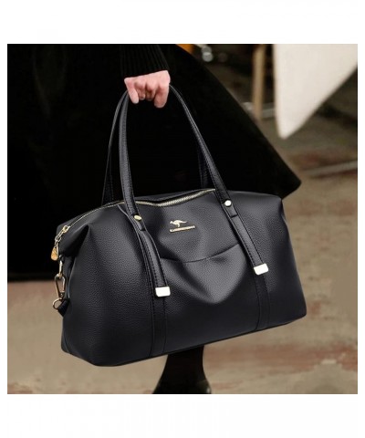 Women's Leather Handbags Women's Shoulder Bags Handbags Women's Luxury Designer Handbags Black $41.75 Shoulder Bags