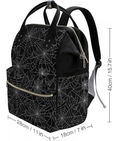 Halloweens Spider Web Pattern Backpack Work Business, Travel Rucksack Daypack for Adults Women, Handbag,Black Halloweens Spid...