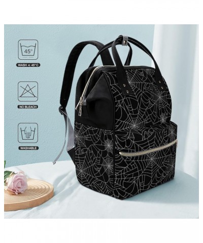 Halloweens Spider Web Pattern Backpack Work Business, Travel Rucksack Daypack for Adults Women, Handbag,Black Halloweens Spid...