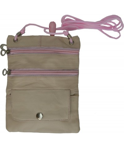 Soft Purse Organizer Shoulder Bag 4 Pocket Travel wallet Pink $8.24 Shoulder Bags