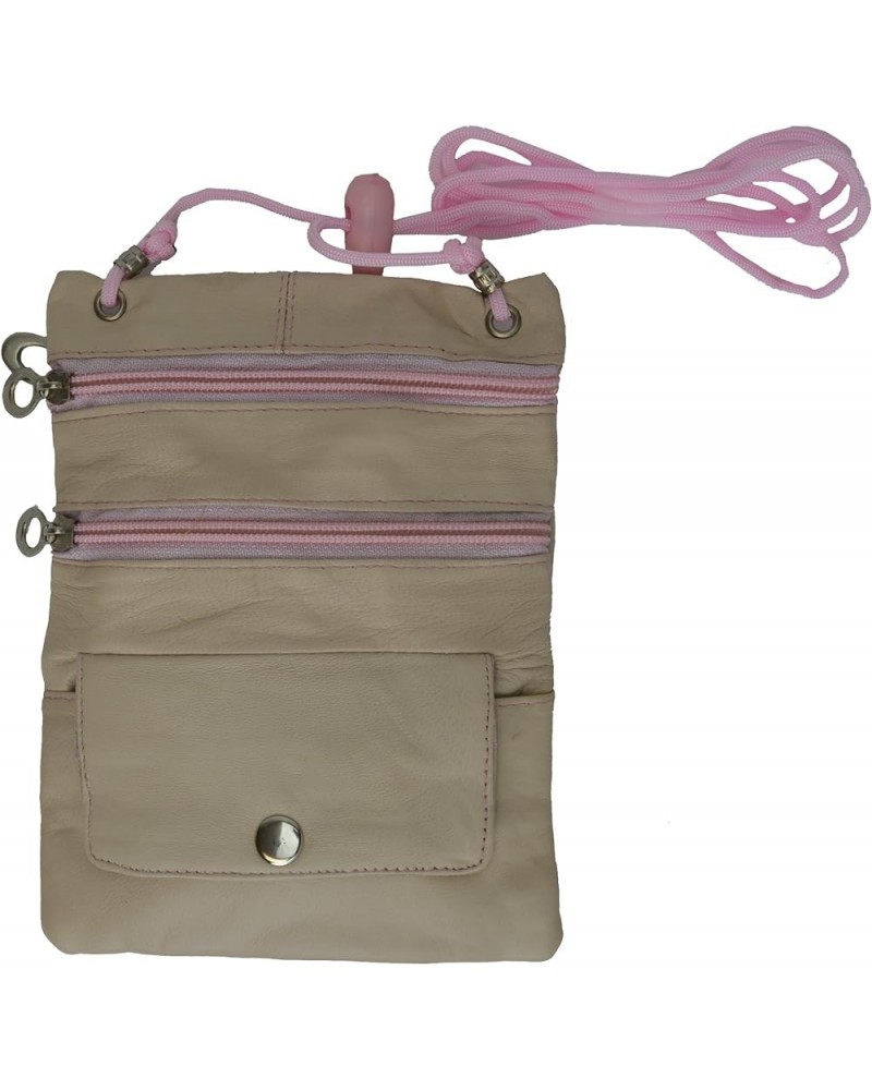 Soft Purse Organizer Shoulder Bag 4 Pocket Travel wallet Pink $8.24 Shoulder Bags