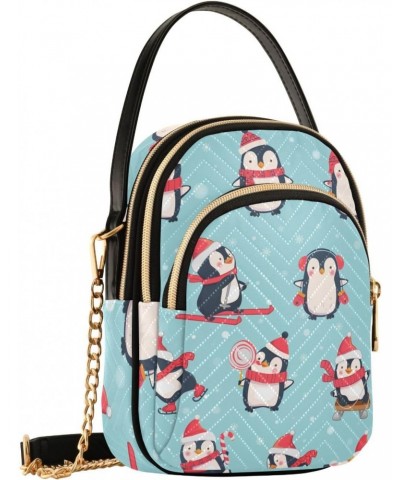 Small Crossbody Bags for Women Trendy Christmas Cute Penguin Animal Blue Travel Sling Bag Women's Crossbody Handbags Satchel ...