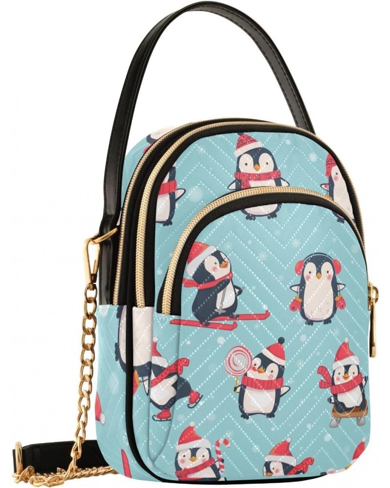 Small Crossbody Bags for Women Trendy Christmas Cute Penguin Animal Blue Travel Sling Bag Women's Crossbody Handbags Satchel ...