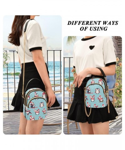 Small Crossbody Bags for Women Trendy Christmas Cute Penguin Animal Blue Travel Sling Bag Women's Crossbody Handbags Satchel ...