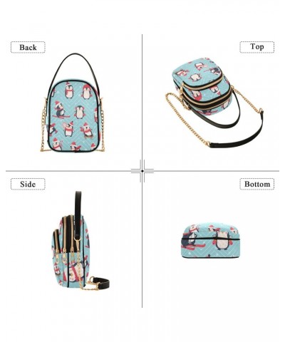 Small Crossbody Bags for Women Trendy Christmas Cute Penguin Animal Blue Travel Sling Bag Women's Crossbody Handbags Satchel ...