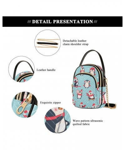 Small Crossbody Bags for Women Trendy Christmas Cute Penguin Animal Blue Travel Sling Bag Women's Crossbody Handbags Satchel ...