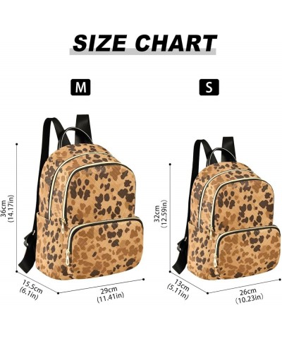 Women's Medium Fashion Backpack Brown Leopard Dot Print Ladies Travel Daypack Aesthetic Shoulder Bag 11.4×6.1×14.1 IN $14.76 ...