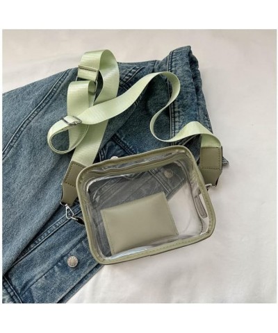 Aesthetic Coquettish Clear Bag PVC Jelly Pack Kawaii Crossbody Purse Bag Transparent Bags for Women With Small pocket Yellow ...