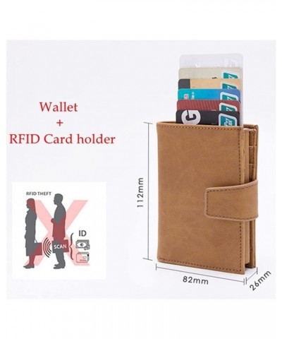 Protection Credit Card Holder Men Wallet Hasp Metal Purse Single Box Aluminium Blocking Case for Bank (Color : Black) $31.19 ...