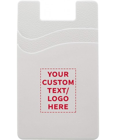 50 Montego Silicone Phone Wallets Pack - Customizable Text, Logo - Strong Adhesive, Dual Pocket - White 100 wallets - Custom ...