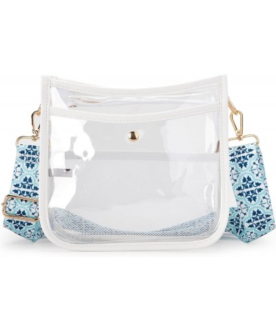 Clear Crossbody Bag for Women Clear Bag for Stadium Events Trendy Travel Shoulder Purse Handbags A Clear White $10.25 Hobo Bags