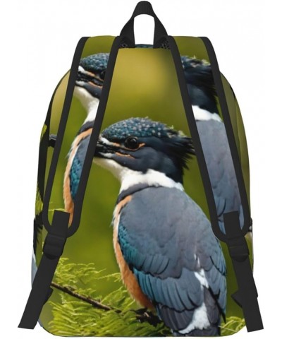 Cute Bird Print Casual Double Shoulder Daypack,Anti-Theft Travel Canvas Backpack For Men And Women Black Medium $26.41 Backpacks