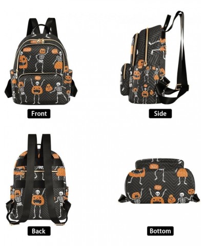 Halloween Holiday Pumpkin Black Womens Casual Daypack, Festival Backpack for Women, Backpacks for Womens Fashion, S Set Funny...