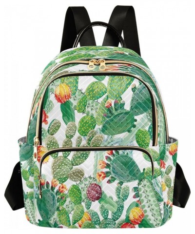 Hipster Cactus Plant Blossom Green Women Backpack Purse Ladies Fashion Shoulder Bag Daypack Travel Bag 7.5L Small $12.71 Back...