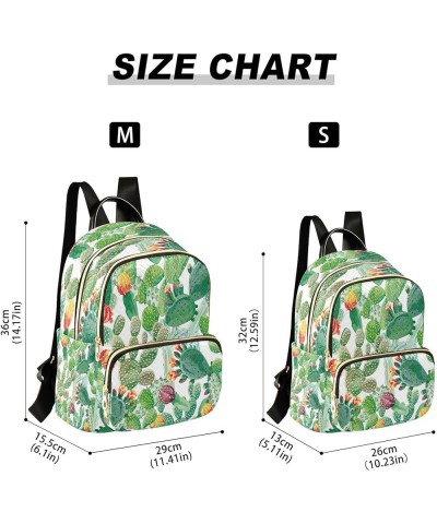 Hipster Cactus Plant Blossom Green Women Backpack Purse Ladies Fashion Shoulder Bag Daypack Travel Bag 7.5L Small $12.71 Back...