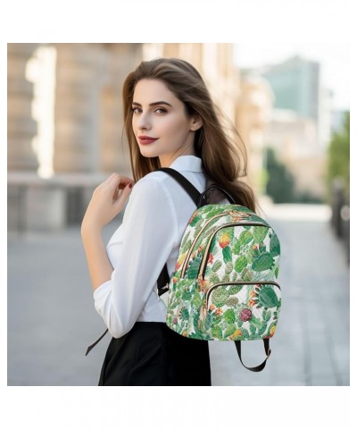 Hipster Cactus Plant Blossom Green Women Backpack Purse Ladies Fashion Shoulder Bag Daypack Travel Bag 7.5L Small $12.71 Back...