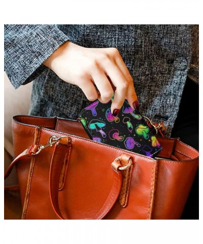 RFID Credit Card Holder Colorful Mushroom Leather With Zipper Card Case Wallet for Women Girls $11.39 Wallets