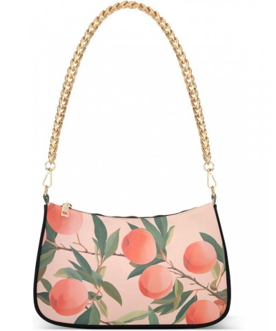 Women Shoulder Bag Cute Pink Peach Lightweight Clutch Handbags Casual Tote Handbags $14.70 Totes