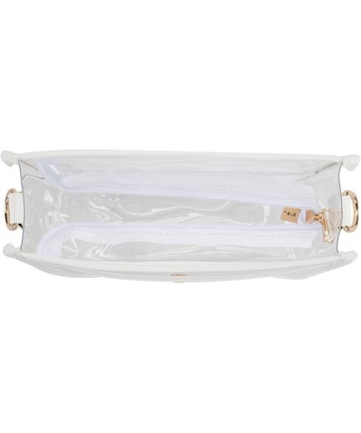 Clear Crossbody Bag for Women Clear Bag for Stadium Events Trendy Travel Shoulder Purse Handbags A Clear White $10.25 Hobo Bags