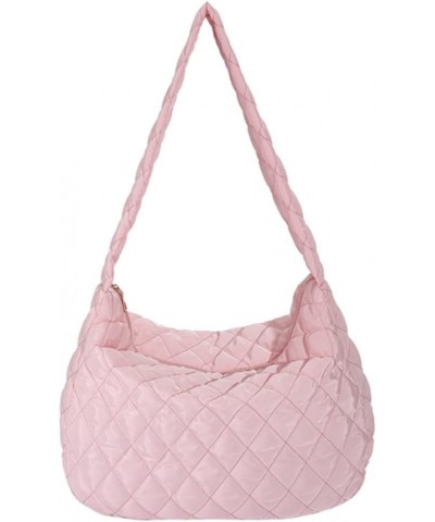 Fashion Women Shopper Bag Large Capacity Tote Handbags Rhombus Pattern Top-handle Bag Solid Portable Armpit for Tr Pink $8.47...