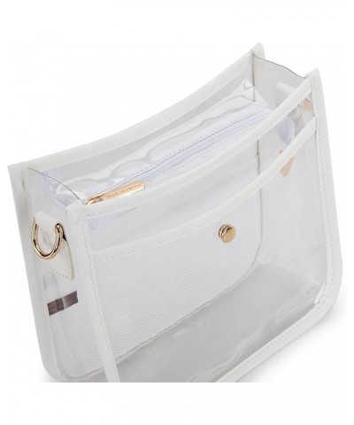 Clear Crossbody Bag for Women Clear Bag for Stadium Events Trendy Travel Shoulder Purse Handbags A Clear White $10.25 Hobo Bags