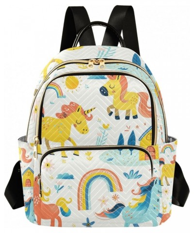 Small Backpack Purse for Women, Cartoon Unicorn Horse Travel Bag Casual Daypack Shoulder Bag Medium $19.43 Backpacks