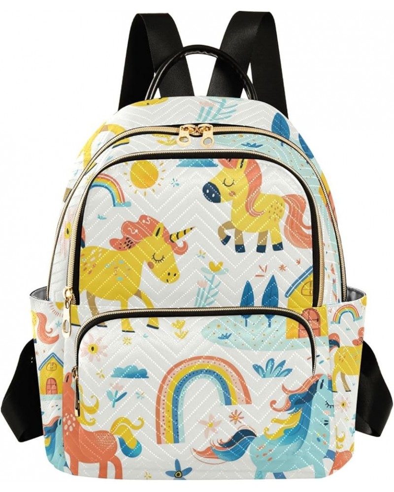 Small Backpack Purse for Women, Cartoon Unicorn Horse Travel Bag Casual Daypack Shoulder Bag Medium $19.43 Backpacks