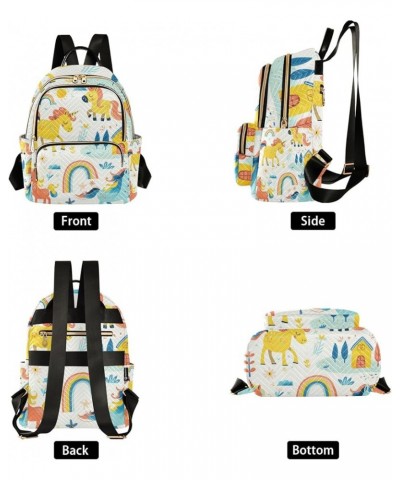 Small Backpack Purse for Women, Cartoon Unicorn Horse Travel Bag Casual Daypack Shoulder Bag Medium $19.43 Backpacks