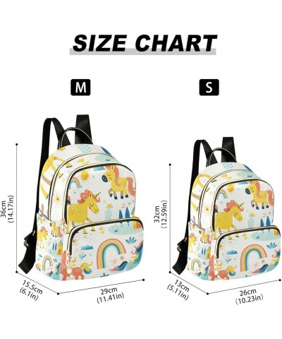 Small Backpack Purse for Women, Cartoon Unicorn Horse Travel Bag Casual Daypack Shoulder Bag Medium $19.43 Backpacks