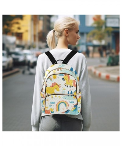 Small Backpack Purse for Women, Cartoon Unicorn Horse Travel Bag Casual Daypack Shoulder Bag Medium $19.43 Backpacks