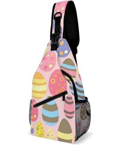 Fashion Sling Backpack, Daypack, for Colorful Eggs Crossbody Rope Chest Rucksack, Tote Bags, Gym Bags Sack Daypack Outdoor Ba...