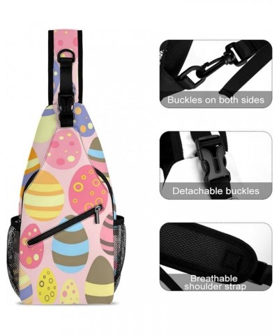 Fashion Sling Backpack, Daypack, for Colorful Eggs Crossbody Rope Chest Rucksack, Tote Bags, Gym Bags Sack Daypack Outdoor Ba...