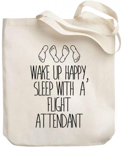 Sleep with a Flight Attendant Canvas Tote Bag 10.5" x 16" x 4 $21.99 Totes