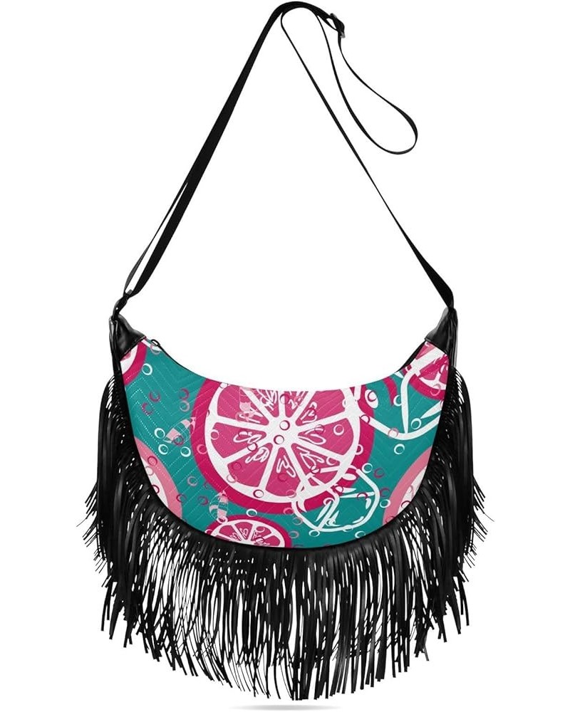 Women Fringe Tassel Cross Body Bag Leisure Shoulder Bag Color138 $13.50 Crossbody Bags