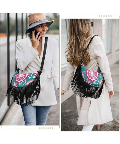 Women Fringe Tassel Cross Body Bag Leisure Shoulder Bag Color138 $13.50 Crossbody Bags