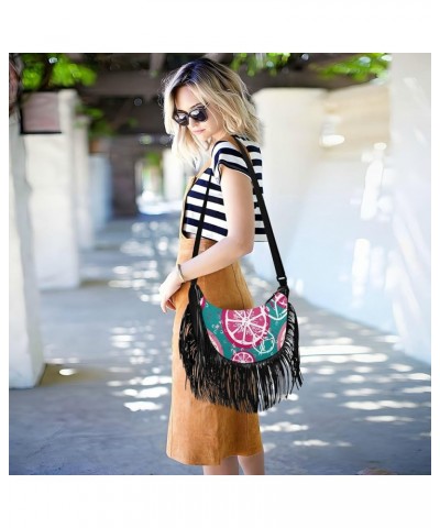 Women Fringe Tassel Cross Body Bag Leisure Shoulder Bag Color138 $13.50 Crossbody Bags