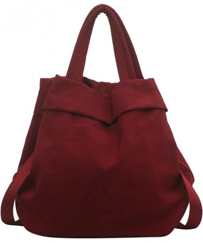 Tote Bag Women Men Dumpling Sling Crossbody Bag Nylon Crescent Bag Hobo Shoulder Handbag for Sport Gym Travel Winered $26.49 ...