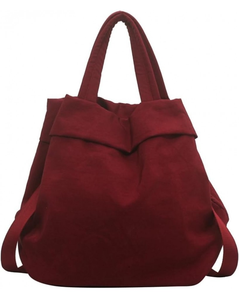 Tote Bag Women Men Dumpling Sling Crossbody Bag Nylon Crescent Bag Hobo Shoulder Handbag for Sport Gym Travel Winered $26.49 ...