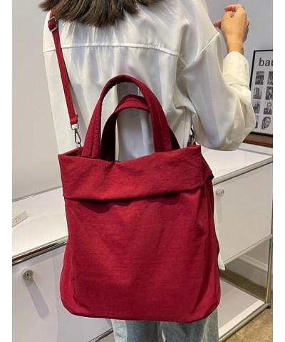 Tote Bag Women Men Dumpling Sling Crossbody Bag Nylon Crescent Bag Hobo Shoulder Handbag for Sport Gym Travel Winered $26.49 ...