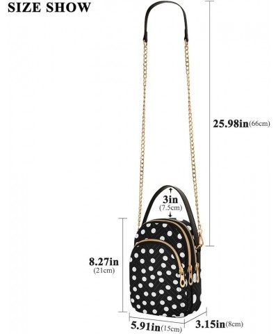 Polka Dot Shoulder Handbags Lightweight Shoulder Side Handbag with Strap Wrist Purse for Women Black Polka Dots $12.22 Should...