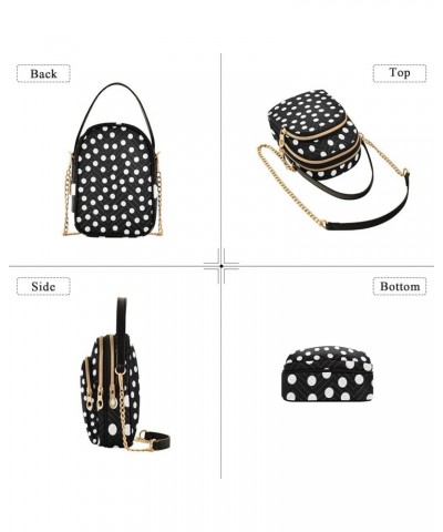 Polka Dot Shoulder Handbags Lightweight Shoulder Side Handbag with Strap Wrist Purse for Women Black Polka Dots $12.22 Should...