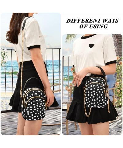 Polka Dot Shoulder Handbags Lightweight Shoulder Side Handbag with Strap Wrist Purse for Women Black Polka Dots $12.22 Should...