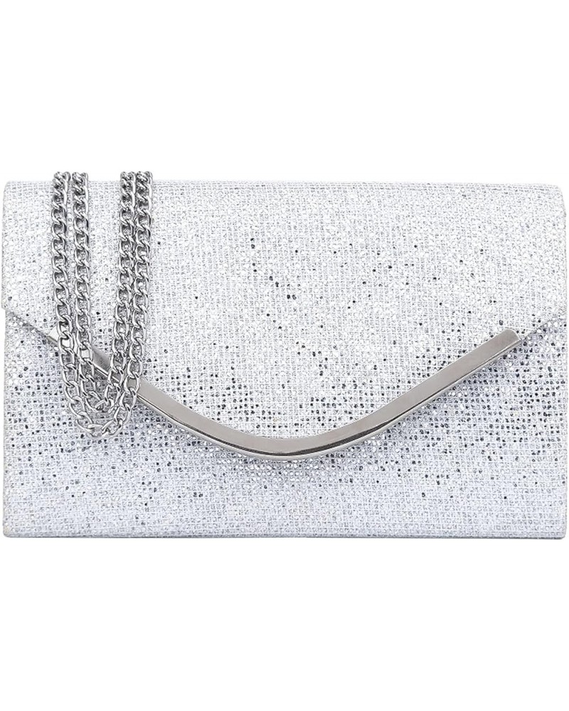 Clutch Purses Evening Bag for Women Formal,Classic Envelope Purses and Handbags Wedding Party Prom with Shoulder Strap Shine ...