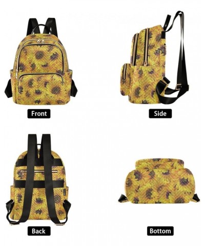 Sunflower Art Casual Fashion Polyester Travel Rucksack Shoulder Bag Color Medium $14.80 Backpacks