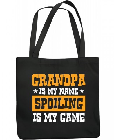 Grandpa Gift Idea Spoiling Grand Game Design Family Fun Navy Black Multicolor Canvas Tote Bag $19.71 Totes