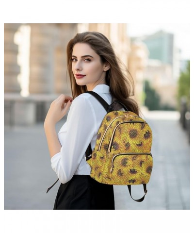 Sunflower Art Casual Fashion Polyester Travel Rucksack Shoulder Bag Color Medium $14.80 Backpacks