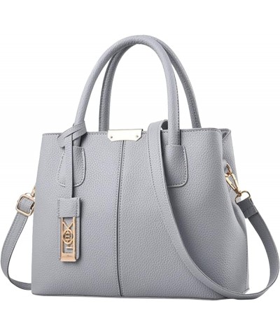 Fashion Handbag Simple Bag Large Capacity One Shoulder Women Bag Prairie State College Grey $12.65 Shoulder Bags