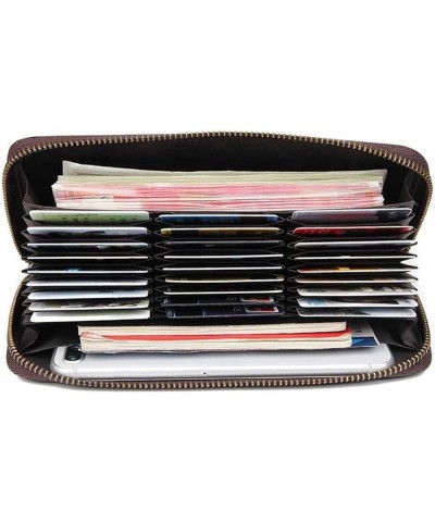 Leather Wallet Multi-Card Long Leather Wallet Shield Card Package Fashion Trend Suitable for Travel for Gift (Color : Blue) R...